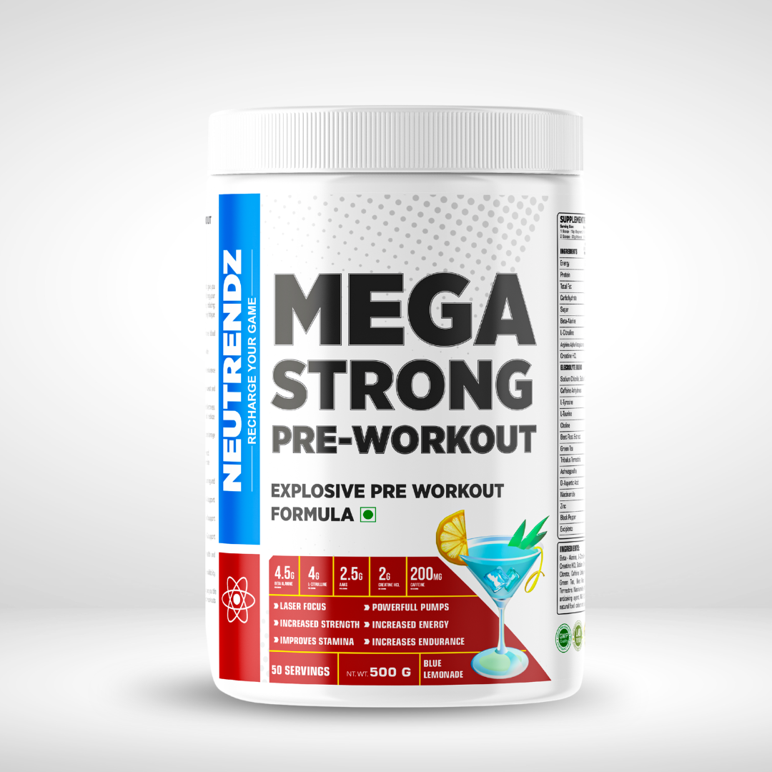 _ (3) Mega Strong Pre-Workout 500g - Image 1